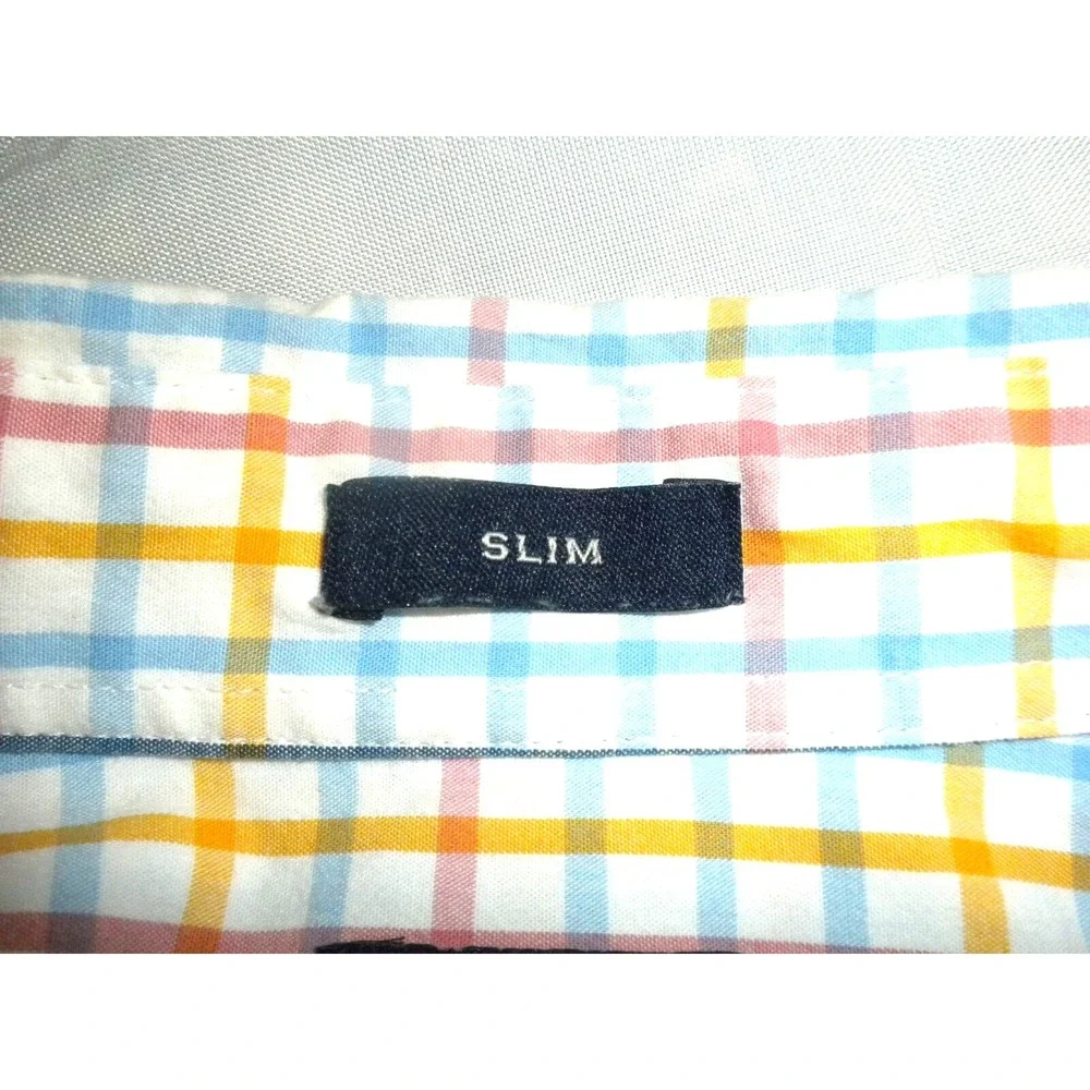 J Crew Shirt Mens M Flex Washed Slim Fit Graph Plaid Button Down Long Sleeve Ivy